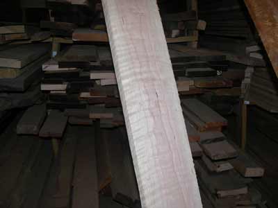 Curly cherry lumber